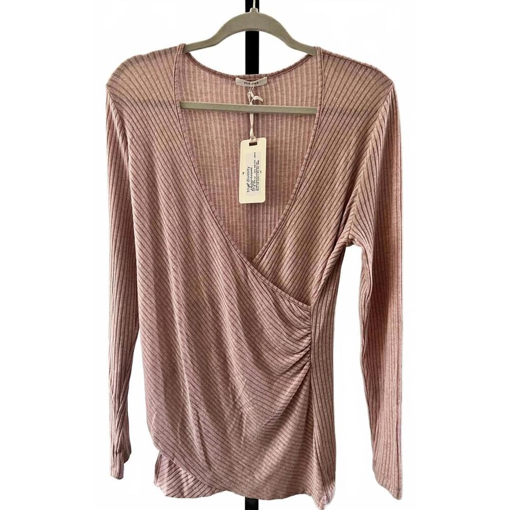 NWT Anthropologie Pleione Long Sleeve Striped Top - Pink